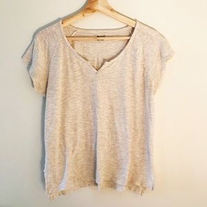 Madewell Striped Split Neck Tee